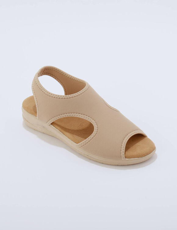 Sandales souples &agrave; enfiler (beige)