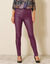 Pantalon fuselé enduit ultra stretch (prune)