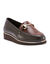Mocassins compens&eacute;s cuir largeur confort (marron)