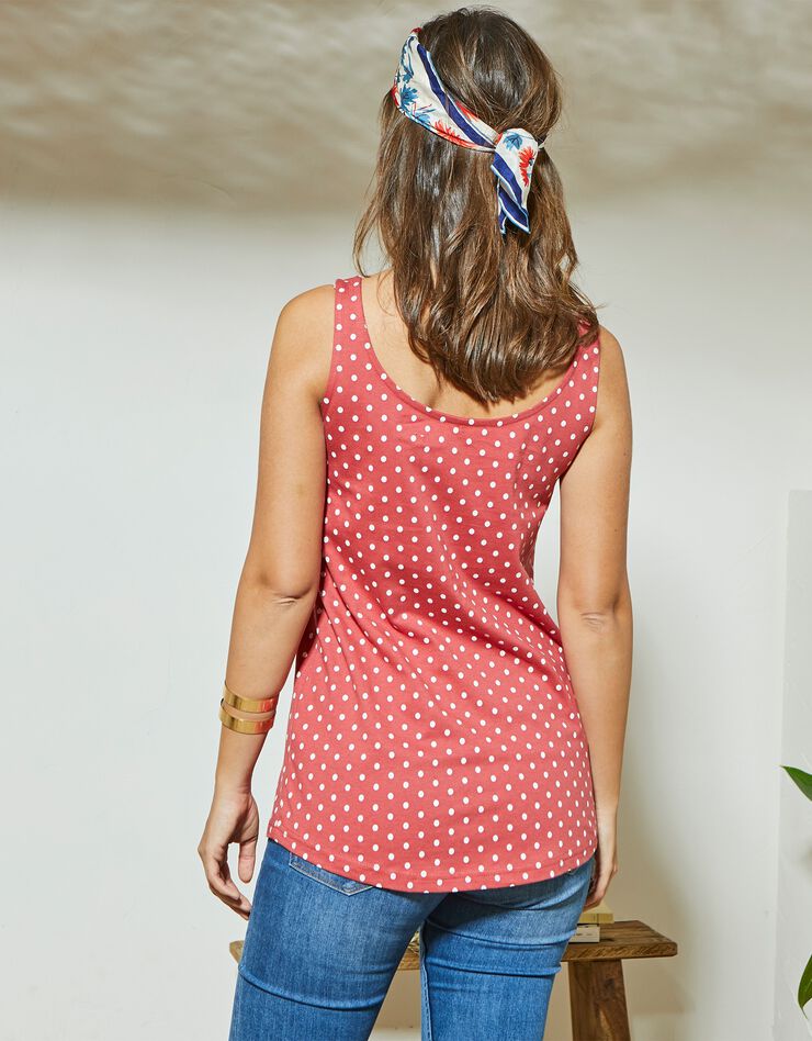 Débardeur plastron imprimé (tomette) Débardeur plastron imprimé (tomette)