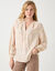 Blouse imprimée carreaux flanelle, manches 7/8 (écru / beige)
