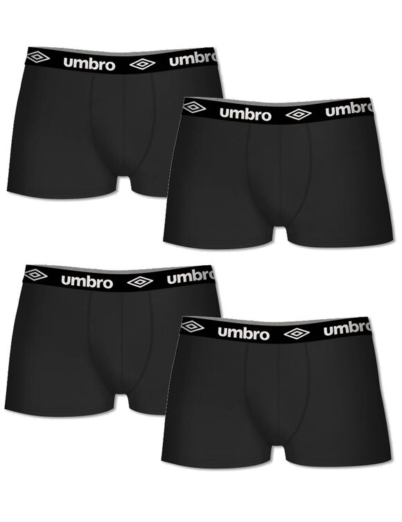 Boxer coton Umbro&reg; - lot de 4 (noir)