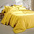 Linge de lit uni coton (citron)