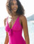 Maillot de bain 1 pièce décolleté drapé Ampoza (violine)