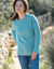 Pull col rond maille fantaisie (vert grisé)