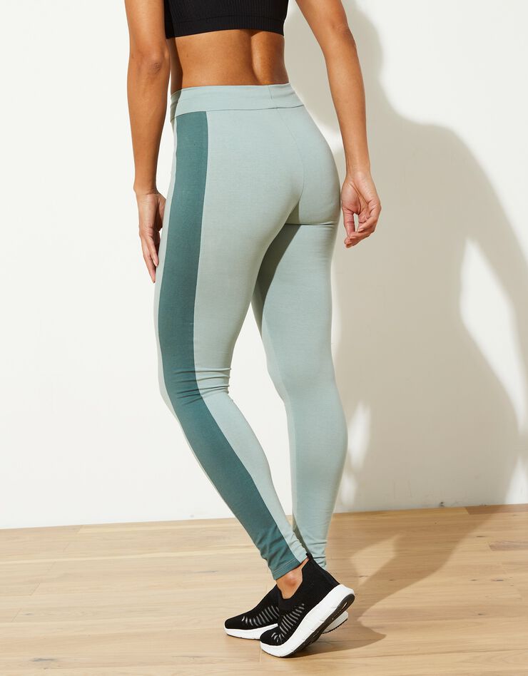 Legging bandes contrastées côtés (kaki) Legging bandes contrastées côtés (kaki)
