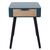 Table de chevet bicolore, 1 tiroir (bleu)