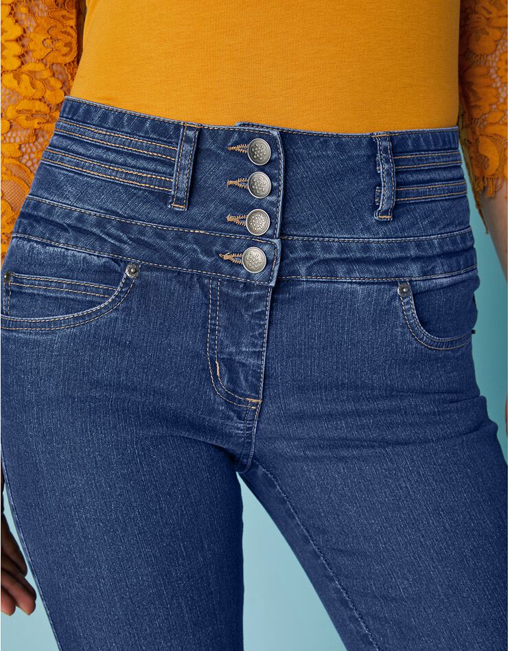 Jean coupe bootcut taille haute stretch - entrej. 78 cm (brut) Jean coupe bootcut taille haute stretch - entrej. 78 cm (brut)