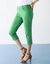 Corsaire stretch coutures affinantes (vert menthe)