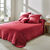 Couvre-lit uni style boutis Cassandre  (cerise)