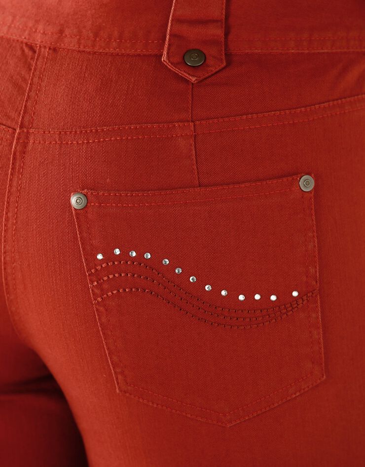 Pantalon droit taille haute effet denim - petite stature (paprika) Pantalon droit taille haute effet denim - petite stature (paprika)