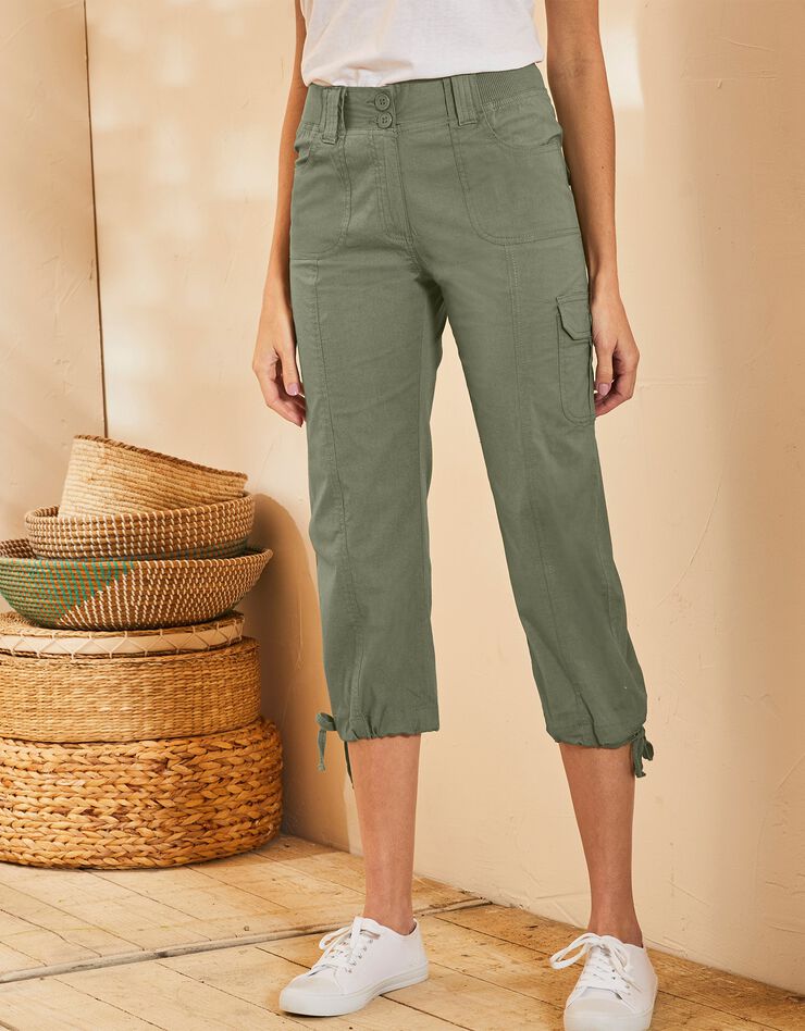 Pantacourt ceinture maille (kaki) Pantacourt ceinture maille (kaki)
