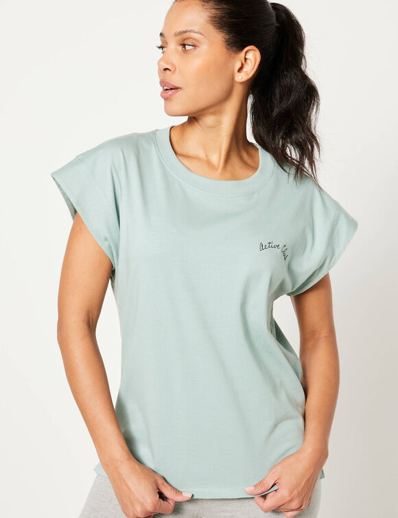 T-shirt, volume ample (vert d'eau)