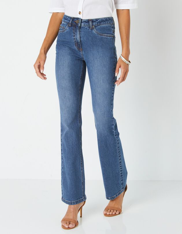 Jean bootcut "spécial petites" coupe stretch (stone)