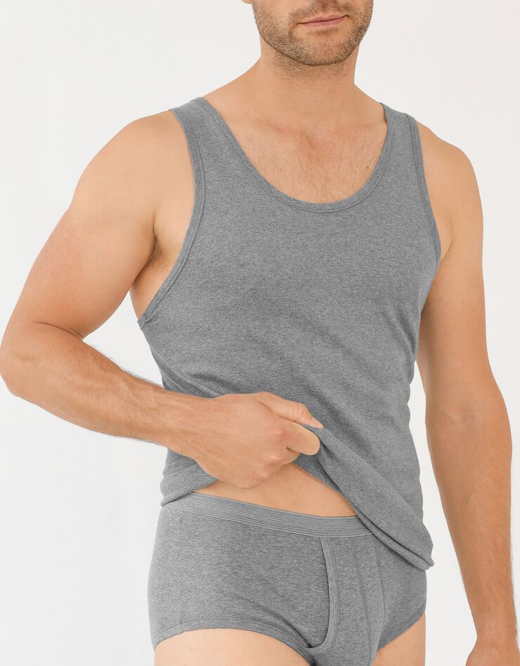 Débardeur sous-vêtement homme - lot de 2 (gris chiné) Débardeur sous-vêtement homme - lot de 2 (gris chiné)