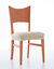 Housse extensible motif jacquard "serpentins" sp&eacute;ciale assise de chaise - lot de 2 (beige)
