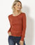T-shirt manches longues, jersey en coton biologique(**) (rouille)