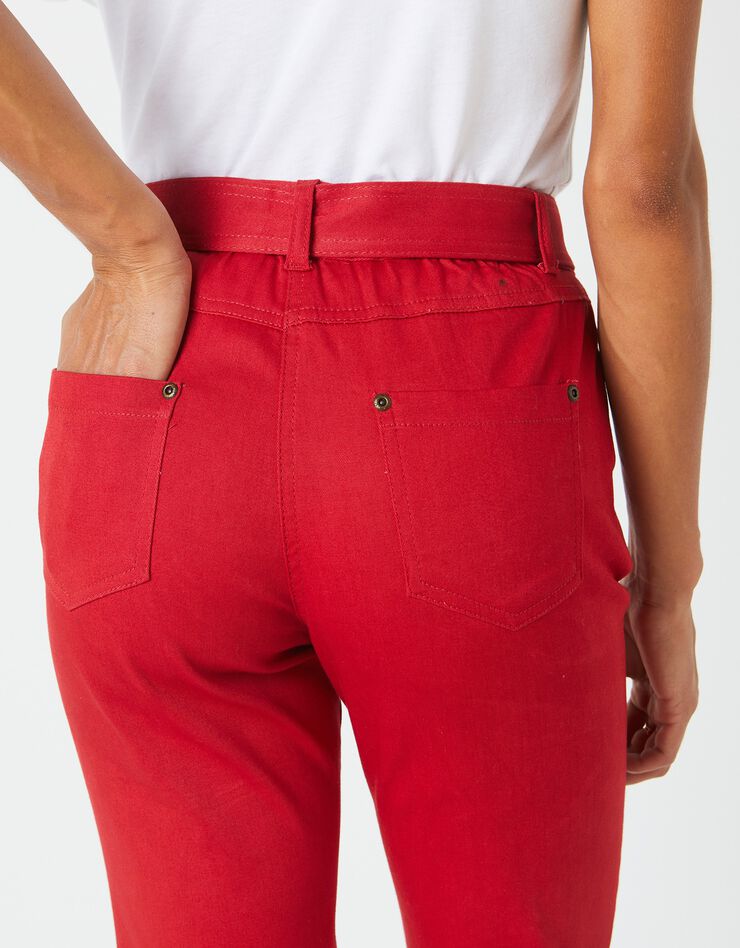 Pantalon droit spécial petites (cerise)