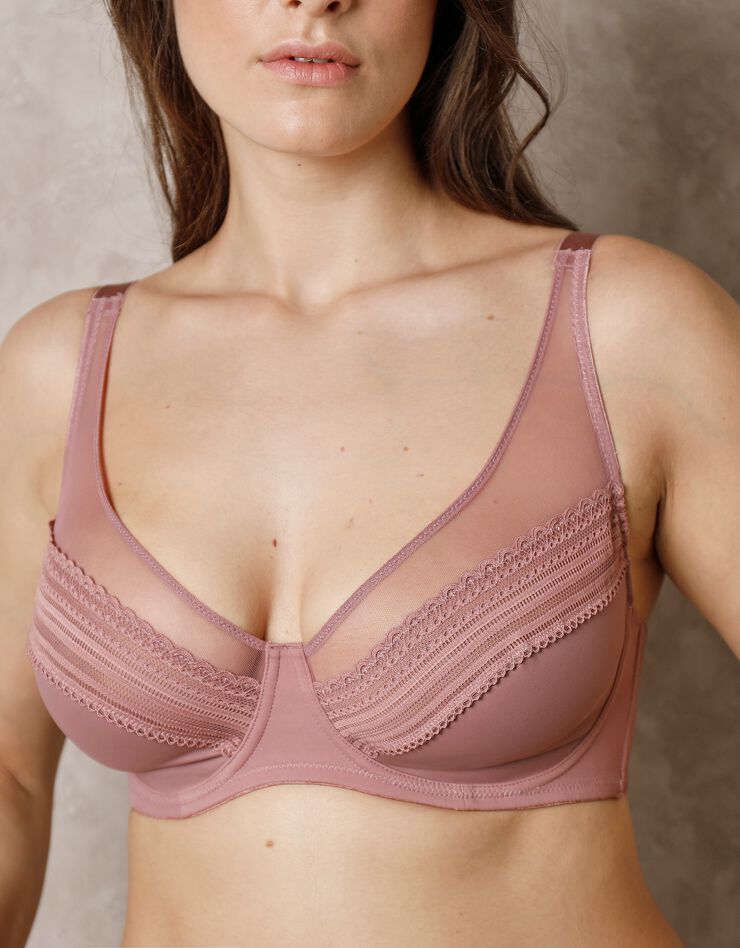 Soutien-gorge minimiseur effet seconde peau invisible Albury- avec armatures (bois rose) Soutien-gorge minimiseur effet seconde peau invisible Albury- avec armatures (bois rose)
