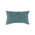 Coussin rectangulaire uni, velours chenille (bleu)