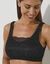 Soutien-gorge forme brassière coton stretch avec bretelles réglables  - sans armatures (noir)