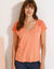 T-shirt uni macramé (pêche)