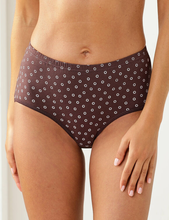 Culotte coton forme maxi unie et imprim&eacute;e "&eacute;toiles" - Lot de 7 (rose)