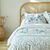 Linge de lit Julie en coton imprimé herbier (blanc)