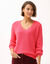 Pull col V, maille anglaise (rose)