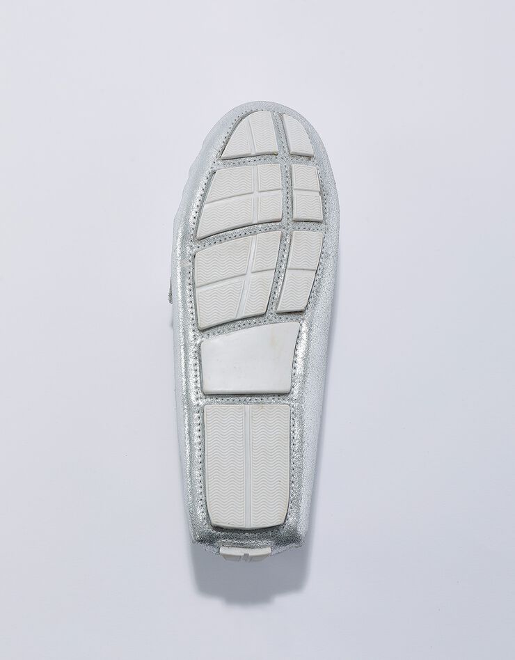 Mocassins en cuir lisse - argenté (argenté)