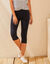 Legging corsaire uni maille stretch (marine)