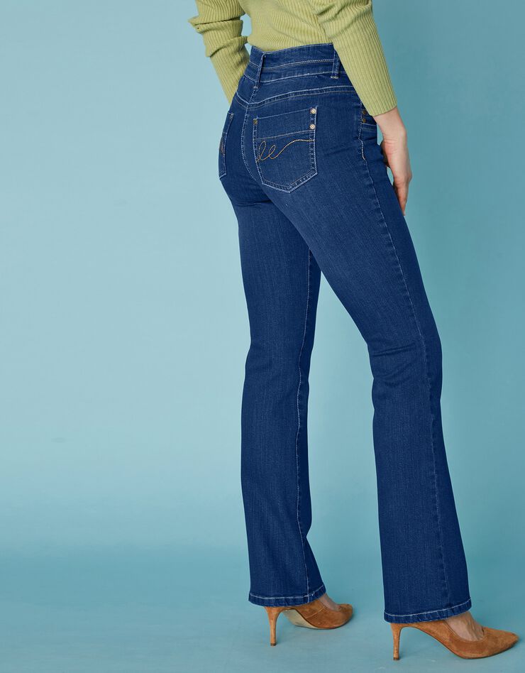 Jean délavé coupe bootcut stretch (dark blue) Jean délavé coupe bootcut stretch (dark blue)