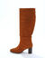 Bottes en cuir su&eacute;d&eacute;  (caramel)