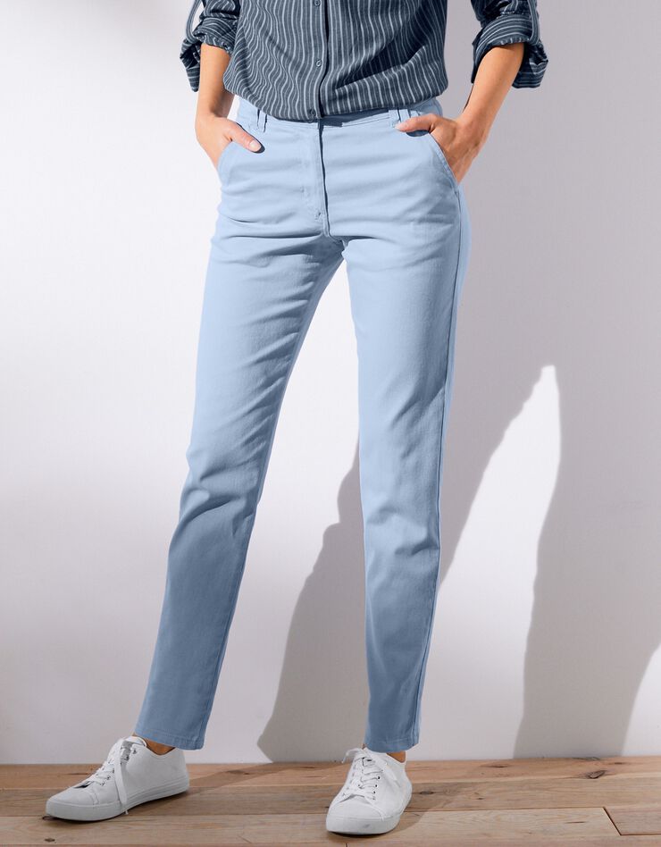 Pantalon chino stretch (bleu grisé) Pantalon chino stretch (bleu grisé)