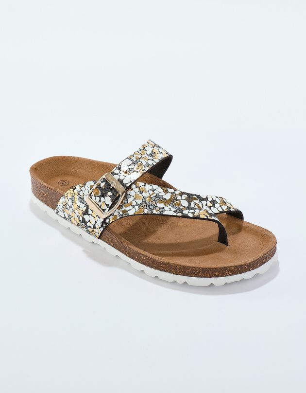 Mules entre-doigt semelles anatomiques (gris)