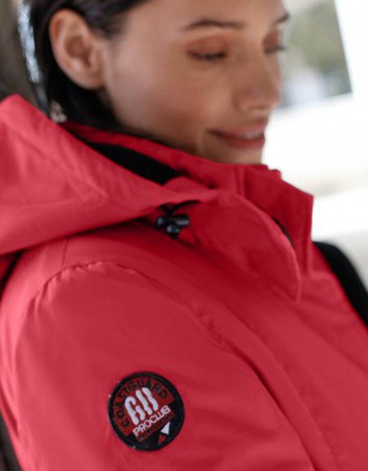 Parka imperméable doublée polaire (rouge) Parka imperméable doublée polaire (rouge)
