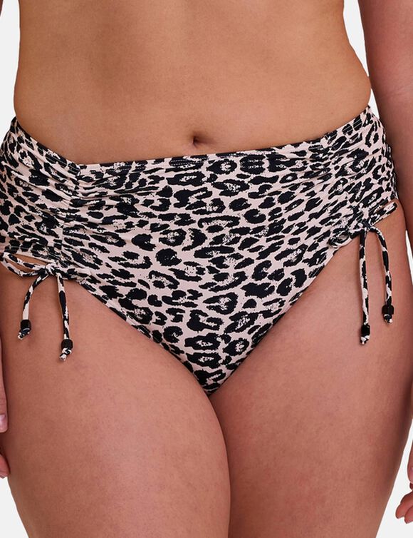 Culotte de bain taille haute Samoa (beige / noir)