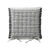 Galette de chaise carrée rayée à franges - lot de 2 (anthracite)