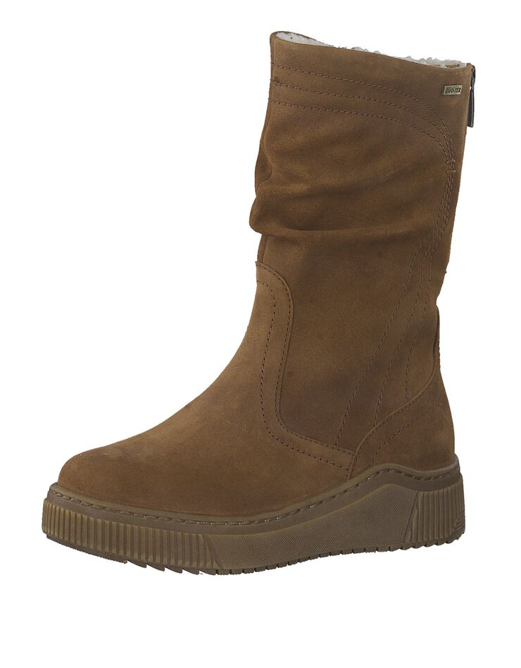 Bottes nubuck grand confort - cognac (marron) Bottes nubuck grand confort - cognac (marron)