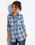Chemise flanelle à carreaux (bleu / violet)