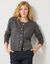 Gilet boutonné maille fantaisie (anthracite)