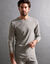 Tee-shirt sous-vêtement homme col rond manches longues chaleur douce - lot de 2 (gris chiné)