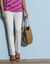 Pantalon effet ventre plat, coton stretch (blanc)