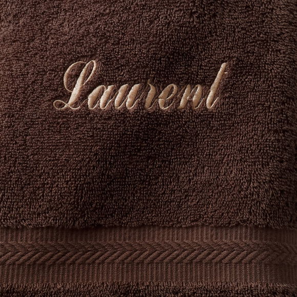 Collection serviettes de bain personnalis&eacute;es - confort moelleux 420 g/m&sup2; (chocolat)