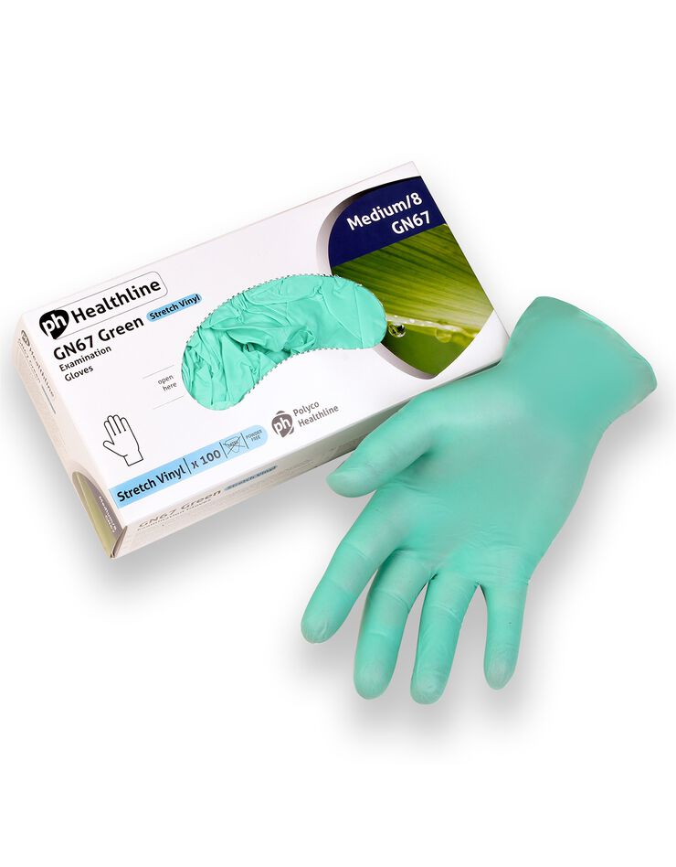 Gants synthétiques Aloé Vera - Boîte de 100 (vert) Gants synthétiques Aloé Vera - Boîte de 100 (vert)