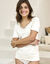 T-shirt chaleur manches courtes col en dentelle - lot de 2 (ivoire)