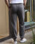 Pantalon jogging molleton bas élastiqué (anthracite chiné)