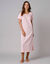 Chemise de nuit longue manches courtes unie (rose)