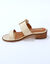 Mules en cuir à talon (crème)