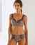 Soutien gorge imprimé petites fleurs brodé Olbia - avec armatures (marine)